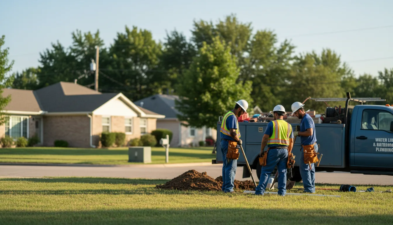 Residential water line and bathroom plumbing service in Fairbury, NE